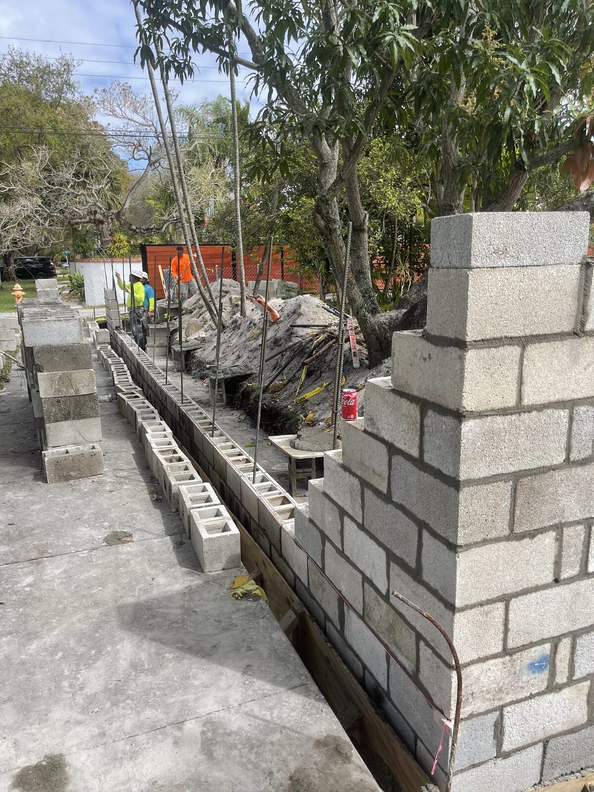 Blocks staged for construction