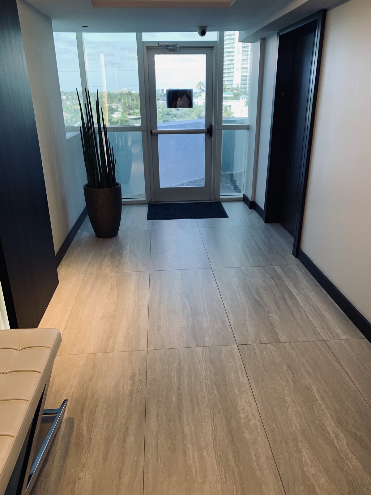 Wood floor hallway